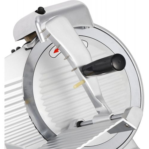  [아마존베스트]HomGarden 10 Meat Slicer Semi-Auto Stainless Steel Cutter Cheese Food Electric Blade Kitchen Deli/Veggies for Commercial & Home