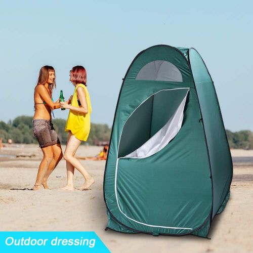  HomVent Pop Up Privacy Tent,Portable Outdoor Shower Tent, Camp Toilet,Sun Shelter Camp Changing Dressing Room,Army Green