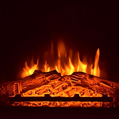  HomVent 1400W Freestanding Electric Fireplace Stove, Mantel Wooden Surround Firebox, Portable Indoor Space Heater w/Log Hearth, Adjustable LED Flame and Remote Control for Home/Off