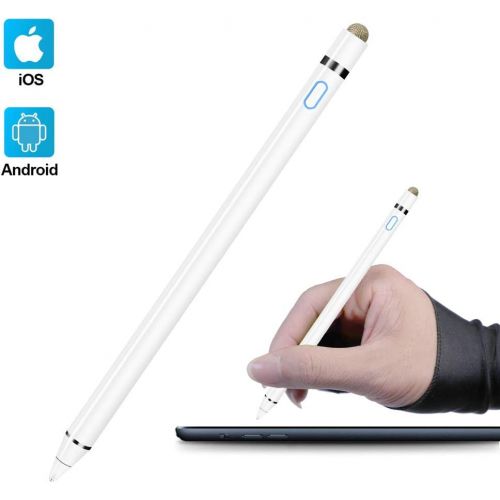  [아마존베스트]Active Stylus Compatible with Apple iPad, Homagical Stylus Pen for Touch Screens, Rechargeable Capacitive 1.5mm Fine Point iPad Pen Tablets Stylus with Pen Bag/Anti-friction Glove