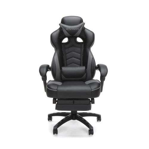  Homall RESPAWN-110 Racing Style Gaming Chair - Reclining Ergonomic Leather Chair with Footrest, Office Or Gaming Chair (RSP-110-GRY)