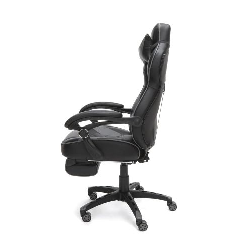  Homall RESPAWN-110 Racing Style Gaming Chair - Reclining Ergonomic Leather Chair with Footrest, Office Or Gaming Chair (RSP-110-GRY)