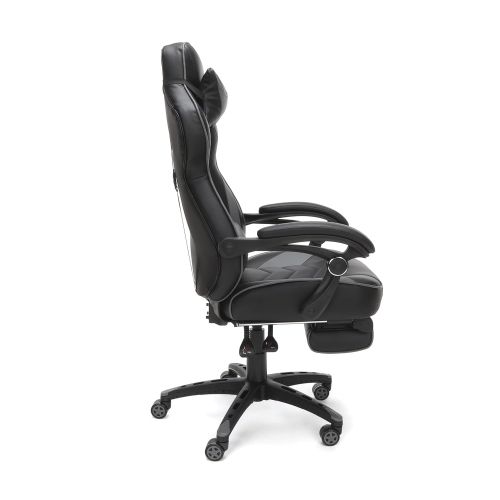  Homall RESPAWN-110 Racing Style Gaming Chair - Reclining Ergonomic Leather Chair with Footrest, Office Or Gaming Chair (RSP-110-GRY)