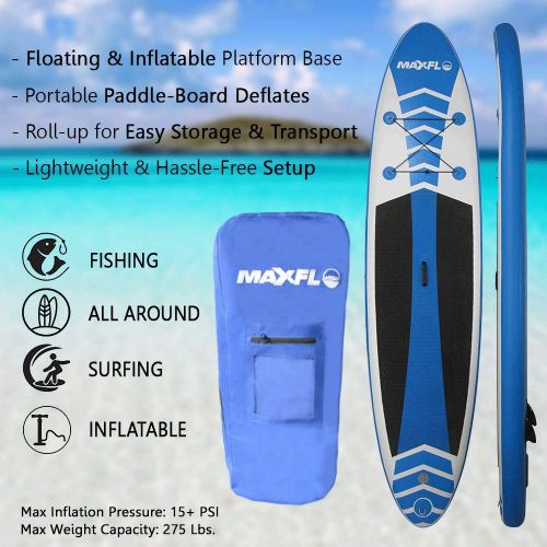  Homarden Inflatable Stand Up Paddle Board 10’6” Long & 6” Thick with Premium SUP Accessories & Carry Bag | EXTRA Wide Stance, Bottom Fin for Paddling, Surf Control, Non-Slip Deck | Youth &