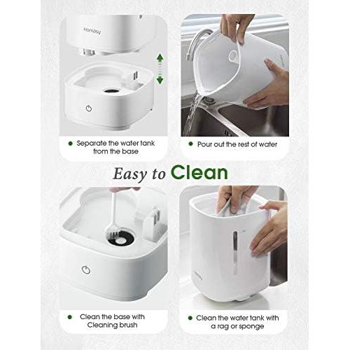  [아마존베스트]Homasy 4.5L Cool Mist Humidifiers with Essential Oil Nozzle, Ultrasonic Humidifier for Large Bedroom, Fresh Air Humidifier for Baby, Ultra Quiet, Auto Shut Off, Top-Refill Design,