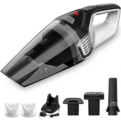  Homasy Portable Handheld Vacuum Cleaner Cordless, Powerful Cyclonic Suction Cleaner, Rechargeable 14.8V Lithium w/Quick Charge, Wet Dry Vacuum Cleaner for Pet Hair, Dust, Gravel Cl