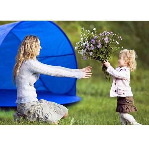  Homboon Automatic Beach Tent, Pop-up Instant Sun Shelter Portable Cabana with Carry Bag Outdoor Anti-Uv Canopy Lightweight Foldable Shade Tent for Camping Fishing Hiking Picnic,59×