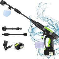 Homdox 960PSI Cordless Pressure Washer w/ 40V Battery, Cordless Power Washer Battery Powered, Portable Pressure Washer w/ 6-in-1 Nozzle, Soap Container, Charger Included (Black&Green)