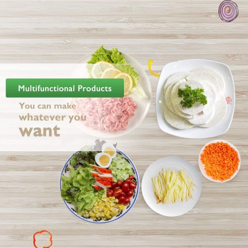  [아마존베스트]Homdox Electric Vegetable Graters Professional Salad Maker, Electric Slicer Shredder Graters for Kitchen, Electric Salad Shooter for Vegetables Carrot Cheese Black