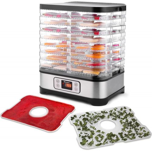  [아마존베스트]Homdox Food Dehydrator Machine, Digital Timer and Temperature Control, 8 Trays, for Jerky/Meat/Beef/Fruit/Vegetable, BPA Free/400 Watt/Updated