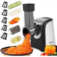 [아마존베스트]Homdox Electric Vegetable Graters Professional Salad Maker, Electric Slicer Shredder Graters for Kitchen, Electric Salad machine for Vegetables Carrot Cheese Black