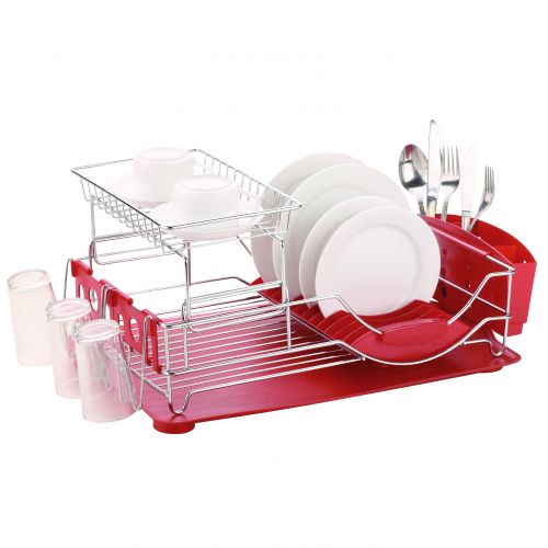  Home Basics Deluxe 2-tier Dish Rack Drainer