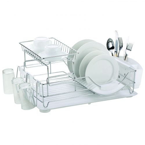  Home Basics Deluxe 2-tier Dish Rack Drainer
