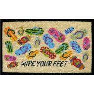 Home & More 120501729 Lots of Flip-Flops Doormat, 17 x 29 x 0.60, Multicolor