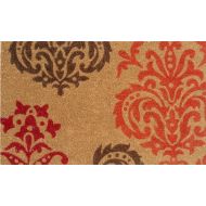 Home & More 120581729 Orange Baroque Doormat, 17 x 29 x 0.60, Multicolor