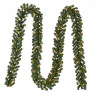 Home Accents Holiday 18 ft. Pre-Lit Kingston Indoor/Outdoor Garland Decoration with 70 Sparkling Warm Clear Lights
