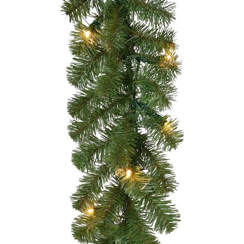  Home Accents Holiday 18 ft. Pre-Lit Kingston Indoor/Outdoor Garland Decoration with 70 Sparkling Warm Clear Lights