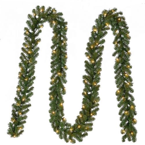  Home Accents Holiday 18 ft. Pre-Lit Kingston Indoor/Outdoor Garland Decoration with 70 Sparkling Warm Clear Lights