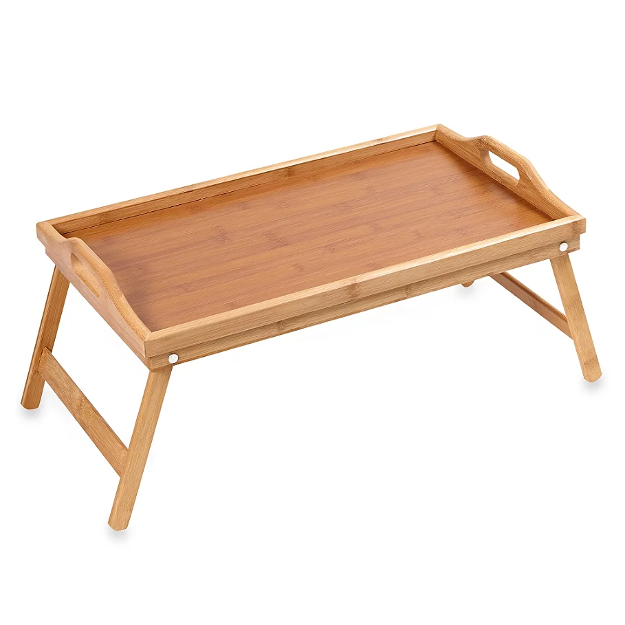 Home Basics Bamboo 18-Inch Bed Tray