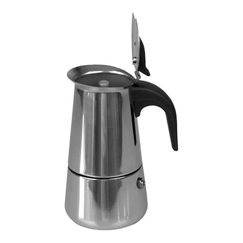  Home Basics EM00248 2 Cup Stainless Steel Espresso Maker, Silver