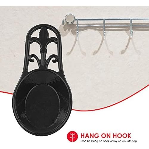  Home Basics SR44396 Cast Iron Fleur De Lis Spoon