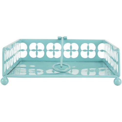  Home Basics Trinity Flat, Turquoise Napkin Holder