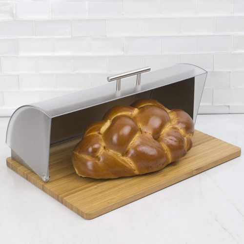  Home Basics Bread Box, Acrylic/Wood