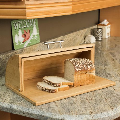  Home Basics HOME BASICS Bamboo Bread Box