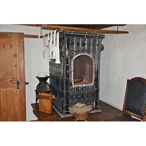  Home Comforts Tiled Stove Farmhouse Heat Wood Fireplace Oven 20 Inch By 30 Inch Laminated Poster With Bright Colors And Vivid Imagery Fits Perfectly In Many Attractive Frames