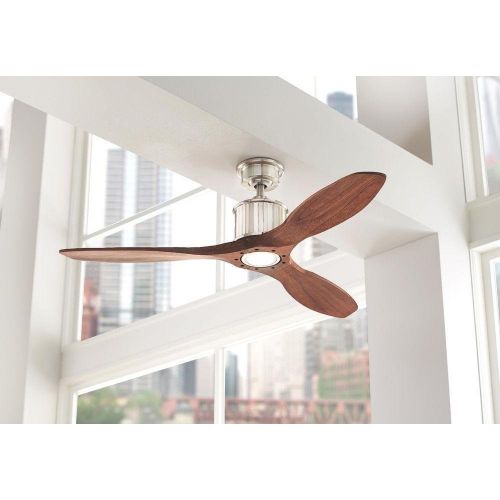  Home Decorators Collection Reagan II 52 in. Brushed Nickel LED Ceiling Fan