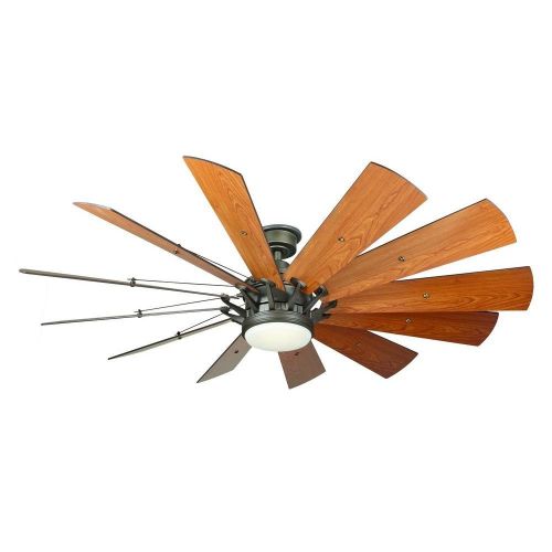  Home Decorators Collection Trudeau 60 in. LED Espresso Bronze Ceiling Fan