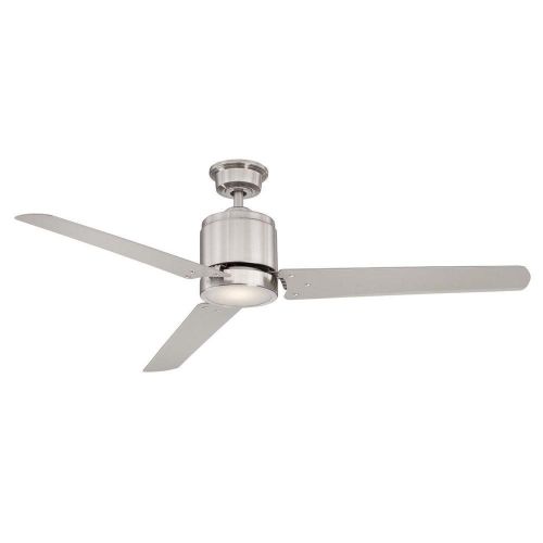  Home Decorators Collection Railey 60 in. Brushed Nickel LED Ceiling Fan W Remote