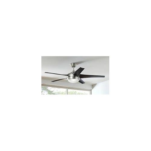  Home Decorators Collection Windward IV 52 in. LED Indoor Brushed Nickel Ceiling Fan with Light Kit and Remote Control