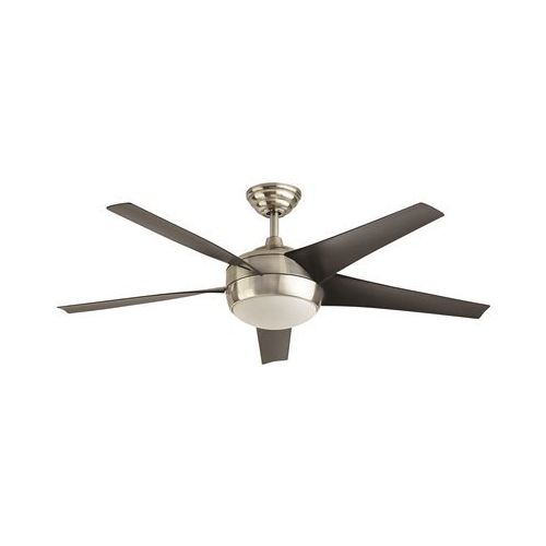  Home Decorators Collection Windward IV 52 in. LED Indoor Brushed Nickel Ceiling Fan with Light Kit and Remote Control