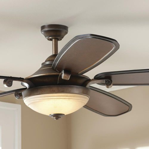  Home Decorators Collection Amaretto 70 in. LED French Beige Ceiling Fan