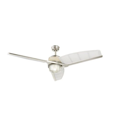  Home Decorators Collection Escape II 60 in. LED Brushed Nickel Ceiling Fan