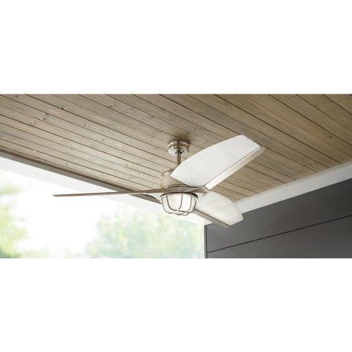 Home Decorators Collection Escape II 60 in. LED Brushed Nickel Ceiling Fan