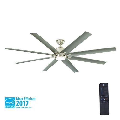  Home Decorators Collection Kensgrove 72 in. Brushed Nickel LED Ceiling Fan - With Remote