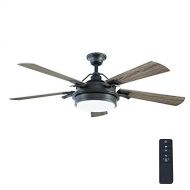 Home Decorators Collection Westerleigh 54 in. Integrated LED IndoorOutdoor Natural Iron Ceiling Fan with Light Kit and Remote Control