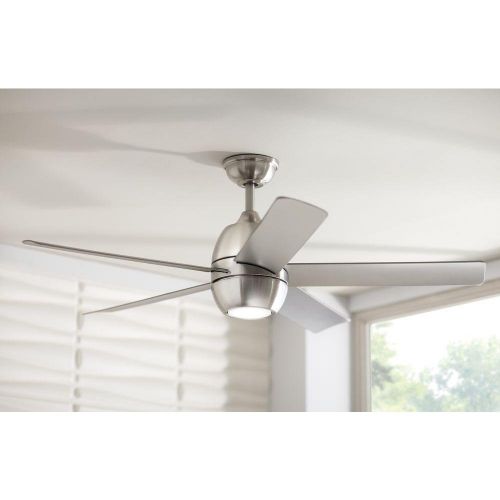  Home Decorators Collection Greco III 52 in. LED Brushed Nickel Ceiling Fan