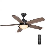 Home Decorators Collection Ackerly 52 in. LED IndoorOutdoor Natural Iron Ceiling Fan with Light Kit and Remote Control