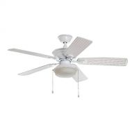 Home Decorators Collection Air Cool AL499-WH Marshlands 52 in. LED IndoorOutdoor White Ceiling Fan