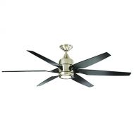 Home Decorators Collection Kelbra 60 in. LED Indoor Brushed Nickel Ceiling Fan WIth Remote