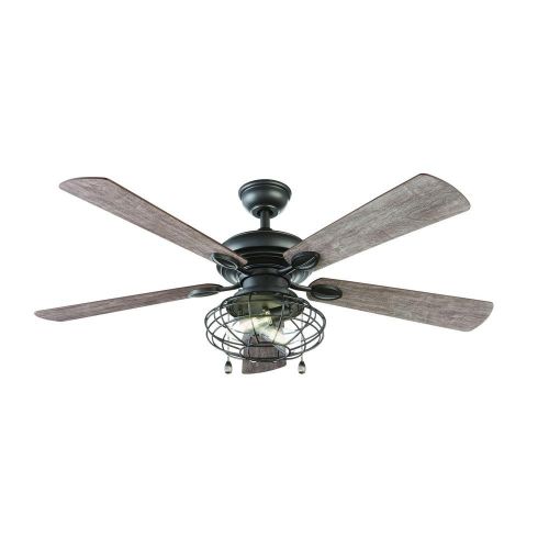  Home Decorators Collection YG629-NI 52 LED Indoor Natural Iron Ceiling Fan