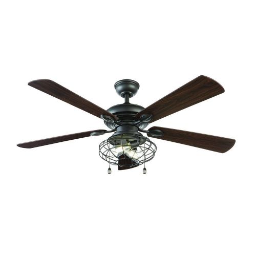  Home Decorators Collection YG629-NI 52 LED Indoor Natural Iron Ceiling Fan