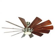 Home Decorators Collection Ceiling Fan Trudeau 60 in. LED Brushed Nickel