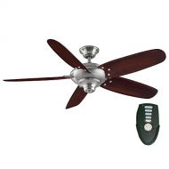 Home Decorators Collection. Home Decorators Collection Altura 56 in. Indoor Brushed Nickel Ceiling Fan with Remote Control