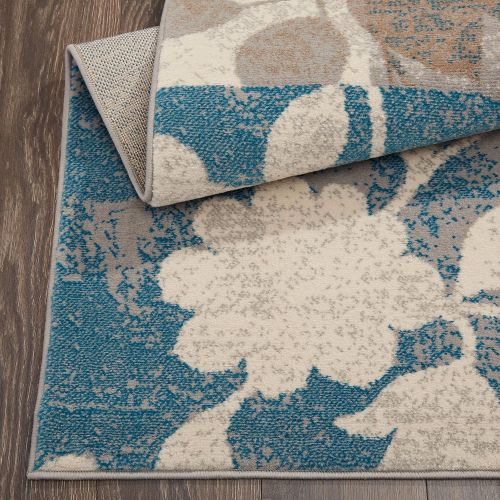  Home Dynamix Tremont Hillsboro Area Rug 33 x52, Floral Beige/Blue