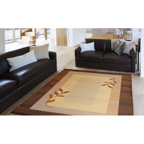  78 x 104 Home Dynamix HD602J-530 Brown/Blue Color Machine Made Turkish Royalty Collection Rug