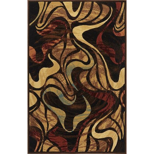  Home Dynamix Catalina Black Hand Carved Contemporary Rug Size: 53 x 72